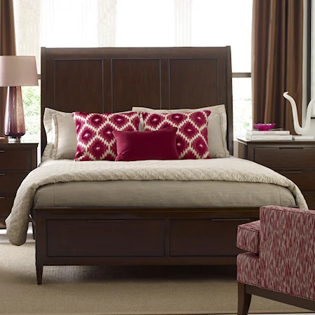 Caris King Sleigh Bed with Storage Footboard